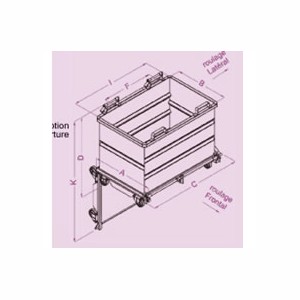 Benne basculante 1000L