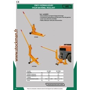 Crics rouleurs grande capacit 4 et 7 tonnes