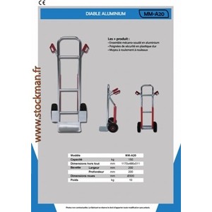 Diable aluminium Cap 150KG MMA20 Stockman